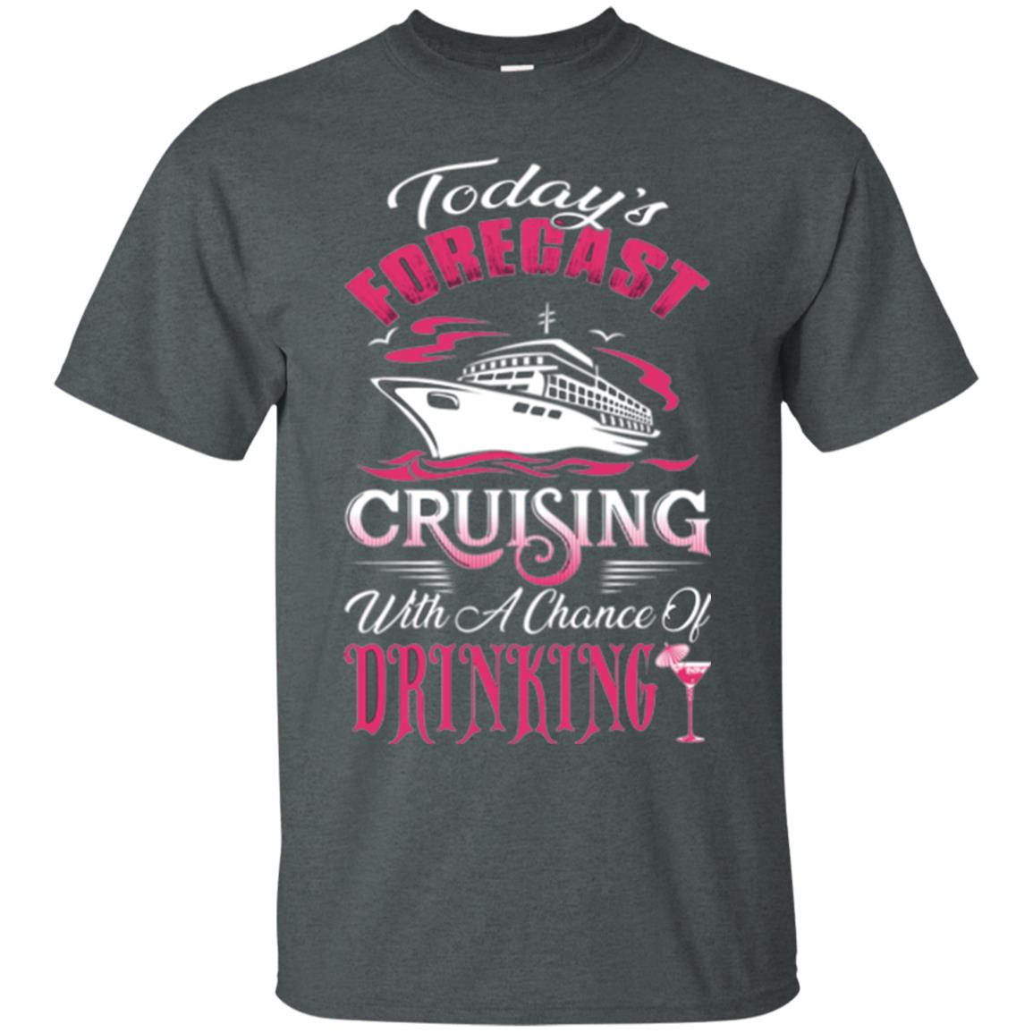 Inktee Store - Todays Forecast Cruising With A Chance Of Drinking Men’s T-Shirt Image