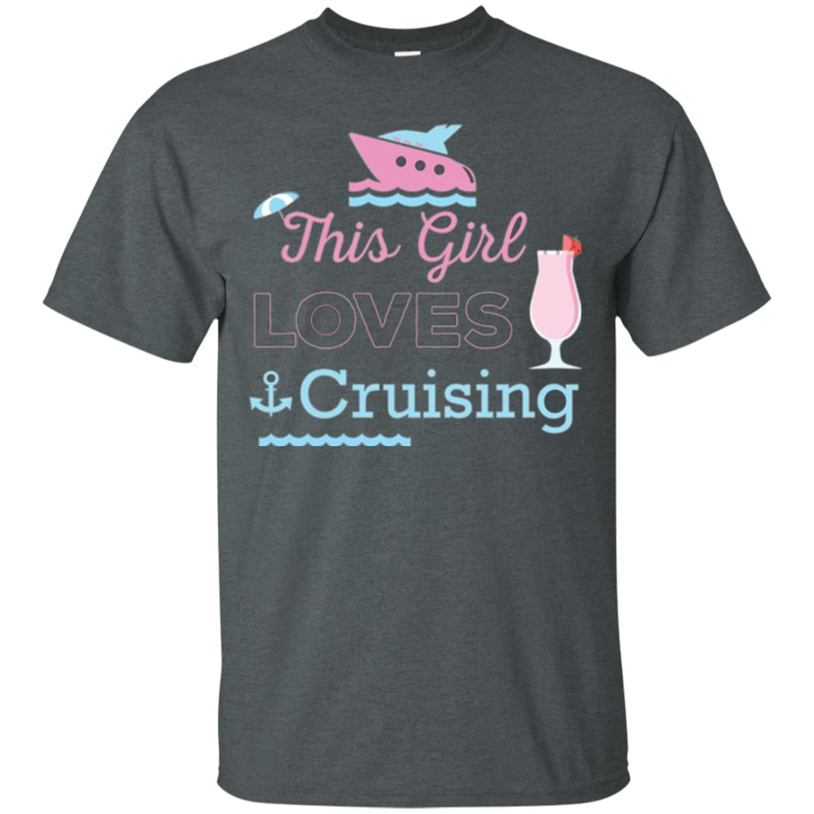 Inktee Store - This Girl Loves Cruising Women Cruise Men’s T-Shirt Image