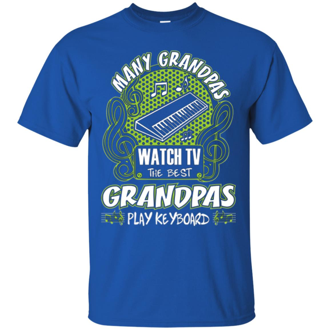 Inktee Store - Many Grandpas Watch Tv Best Play Keyboard Instrument Men’s T-Shirt Image