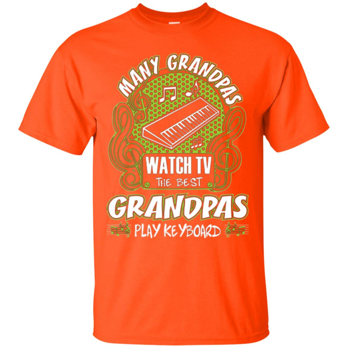 Inktee Store - Many Grandpas Watch Tv Best Play Keyboard Instrument Men’s T-Shirt Image