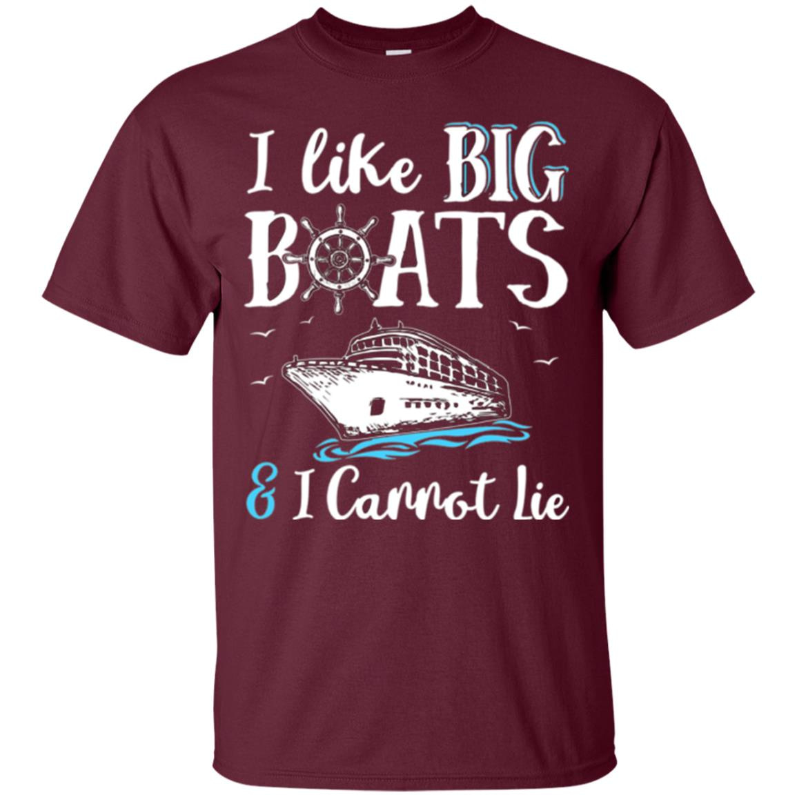 Inktee Store - I Like Big Boats And I Cannot Lie Funny Cruising Lover Men’s T-Shirt Image