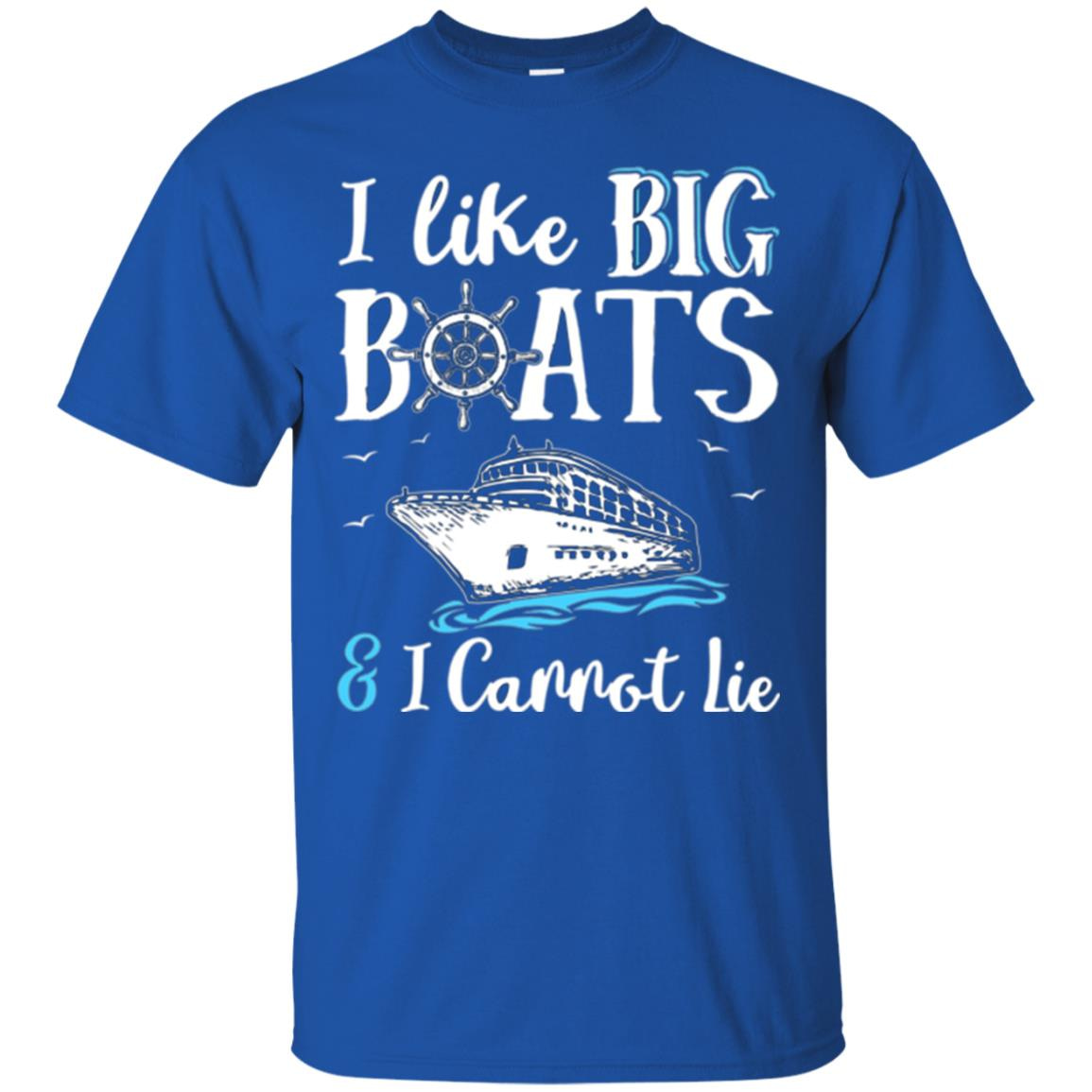 Inktee Store - I Like Big Boats And I Cannot Lie Funny Cruising Lover Men’s T-Shirt Image