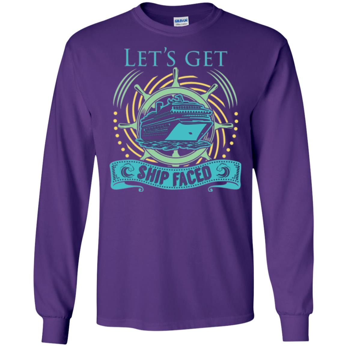 Inktee Store - Lets Get Ship Faced Cruising Long Sleeve T-Shirt Image