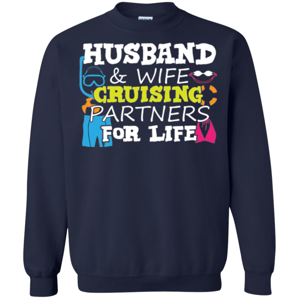 Inktee Store - Husband And Wife Cruising Partners For Life Vacation Sweatshirt Image