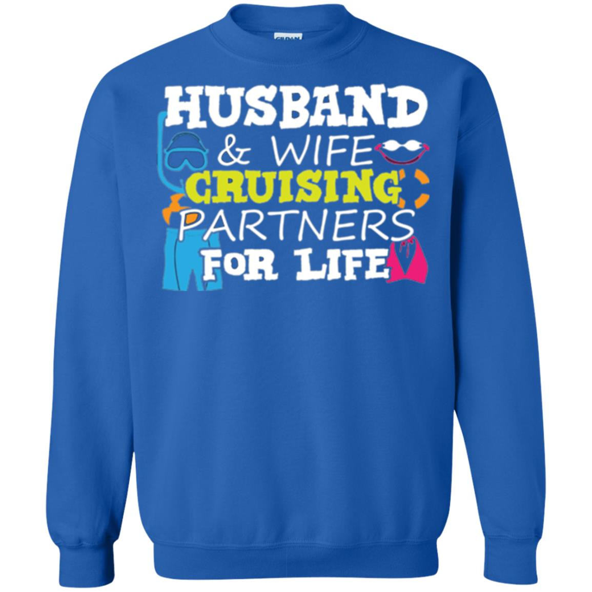 Inktee Store - Husband And Wife Cruising Partners For Life Vacation Sweatshirt Image
