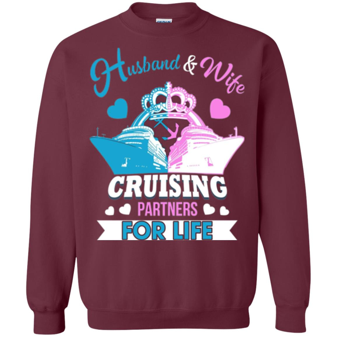 Inktee Store - Husband And Wife Cruising Partners For Life Shirt Sweatshirt Image