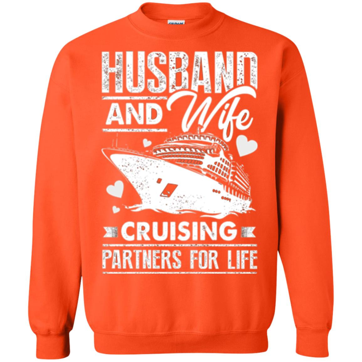 Inktee Store - Husband Wife Cruising Partners For Life Cruise Sweatshirt Image