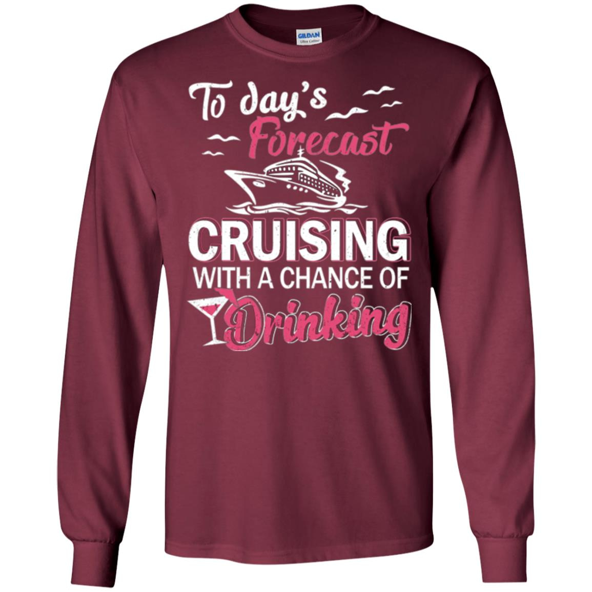 Inktee Store - Forecast Cruising With A Chance Of Drinking Long Sleeve T-Shirt Image