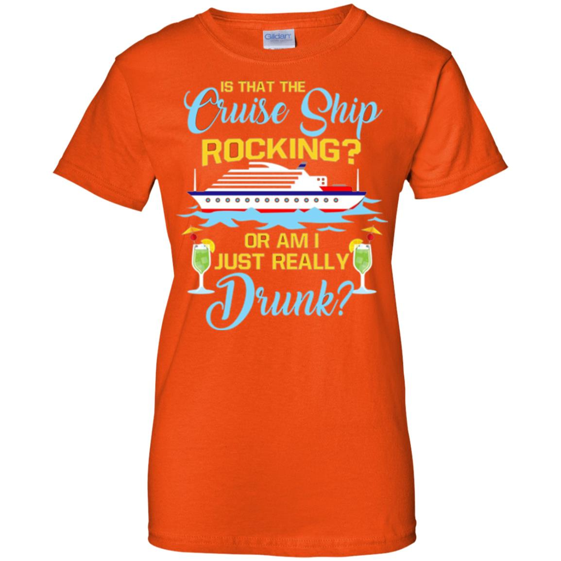 Inktee Store - Funny Cruise Ship Rocking Just Drunk Cruise Vacation Women’s T-Shirt Image