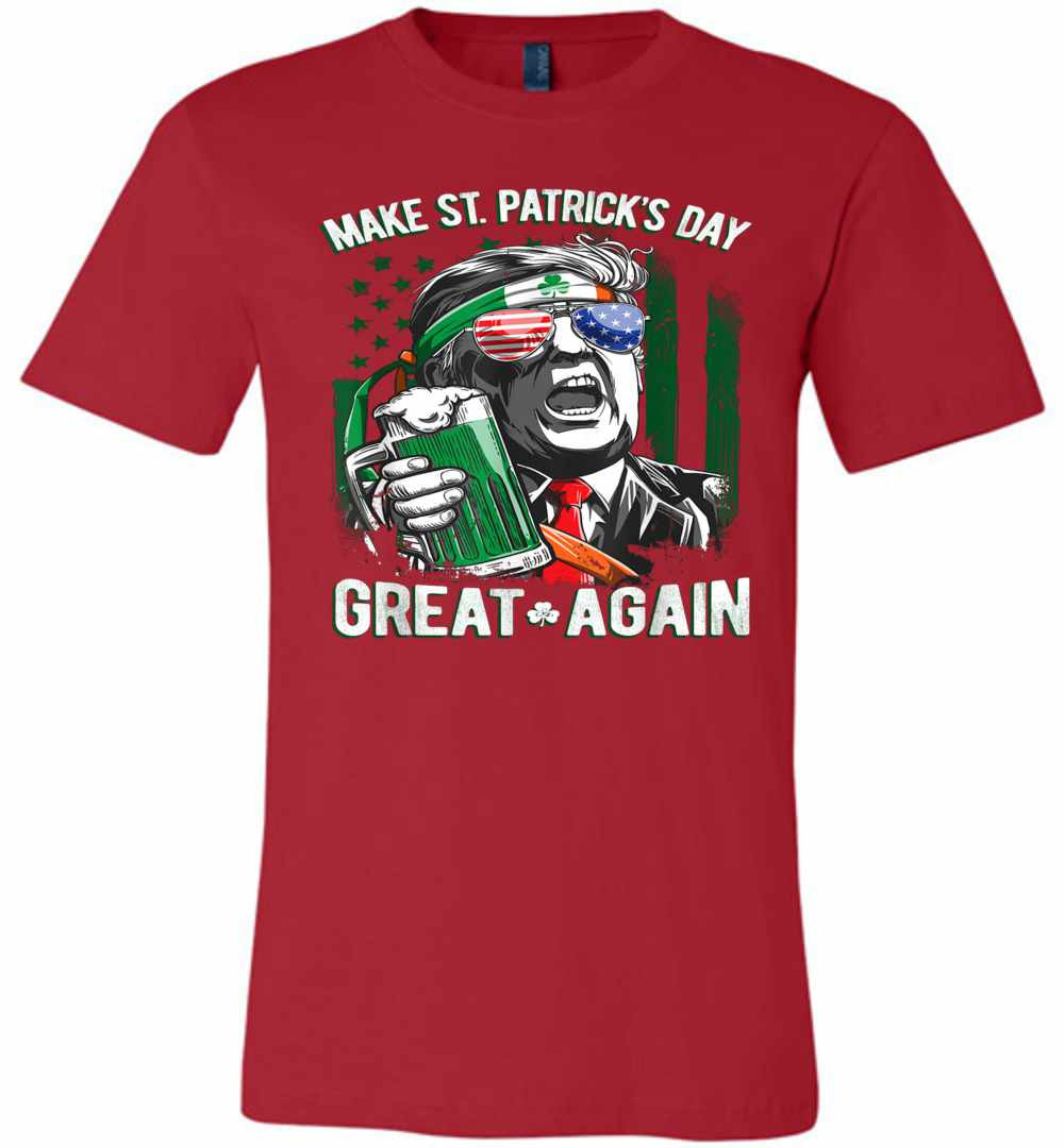 Inktee Store - Make St Patricks Day Great Again Trump Premium T-Shirt Image