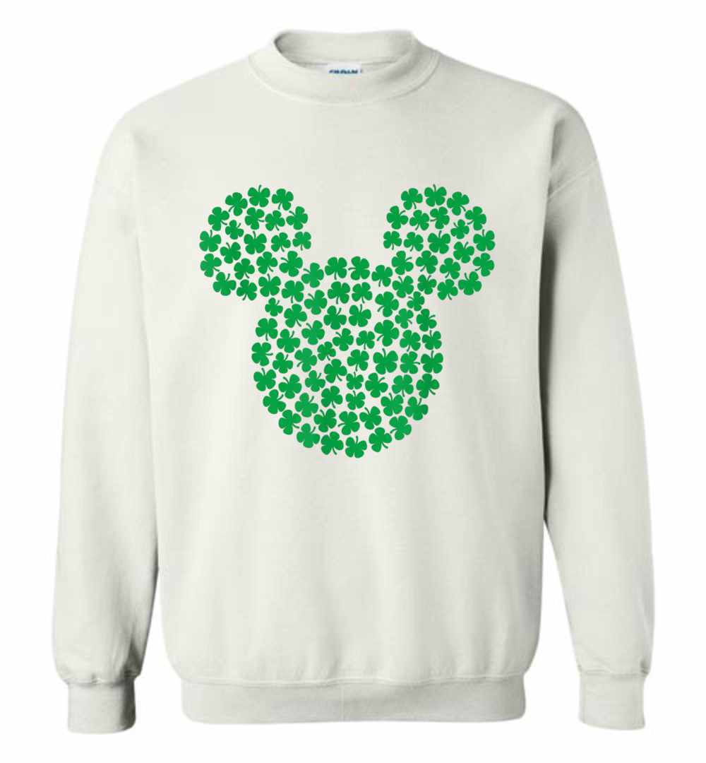 Inktee Store - Disney Mickey Mouse Green Clovers St. Patrick'S Day Sweatshirt Image