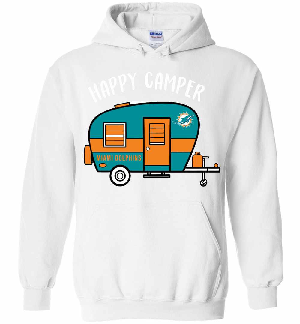 Inktee Store - Miami Dolphins Happy Camper Hoodies Image