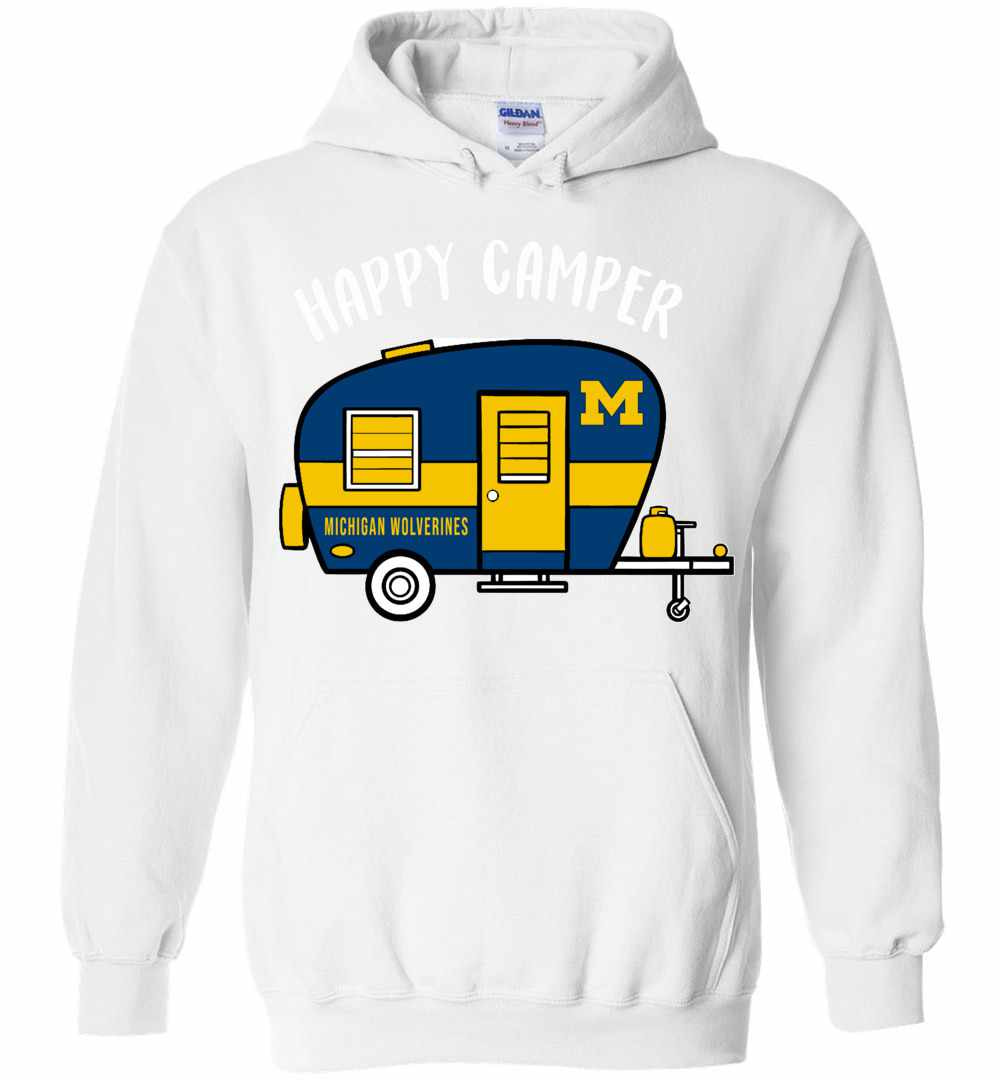Inktee Store - Michigan Wolverines Happy Camper Hoodies Image