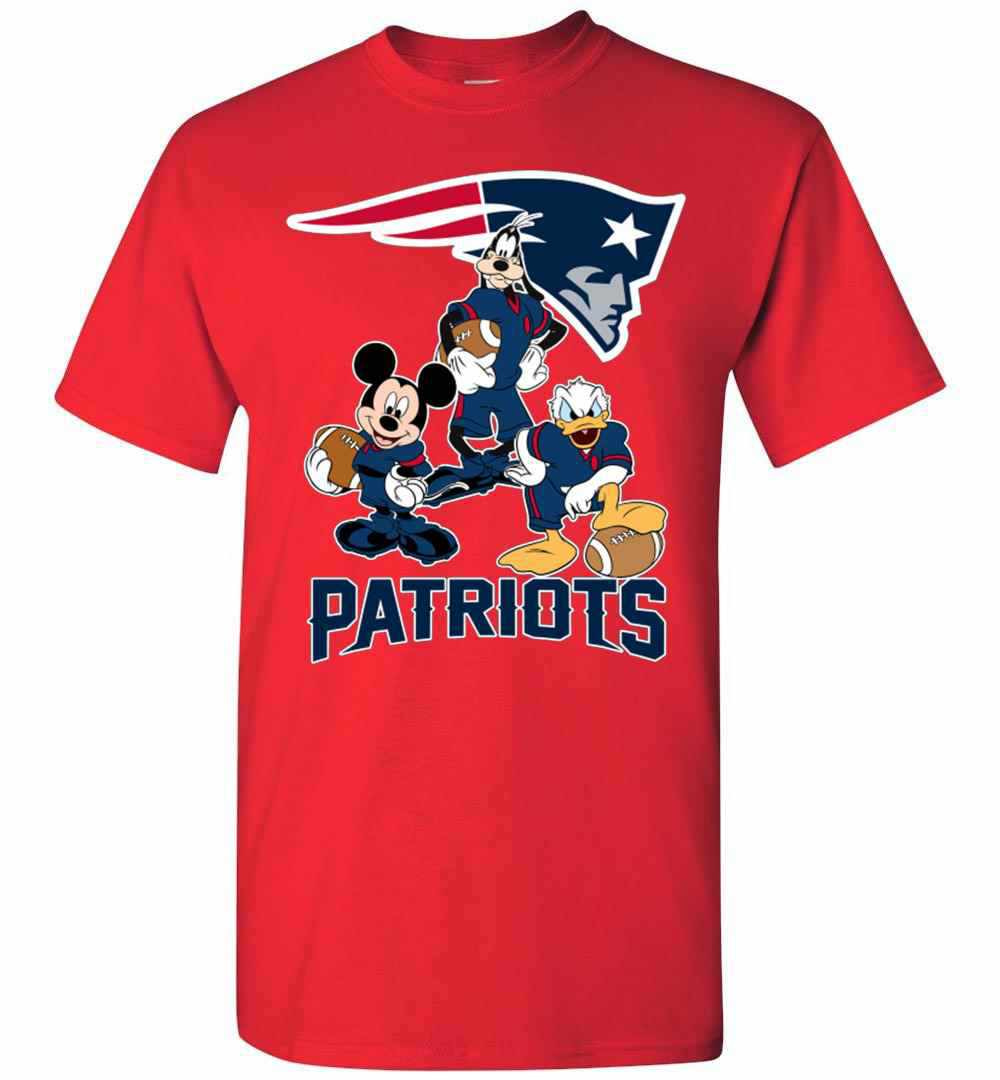 Inktee Store - Mickey Donald Goofy The Three New England Patriots Men'S T-Shirt Image