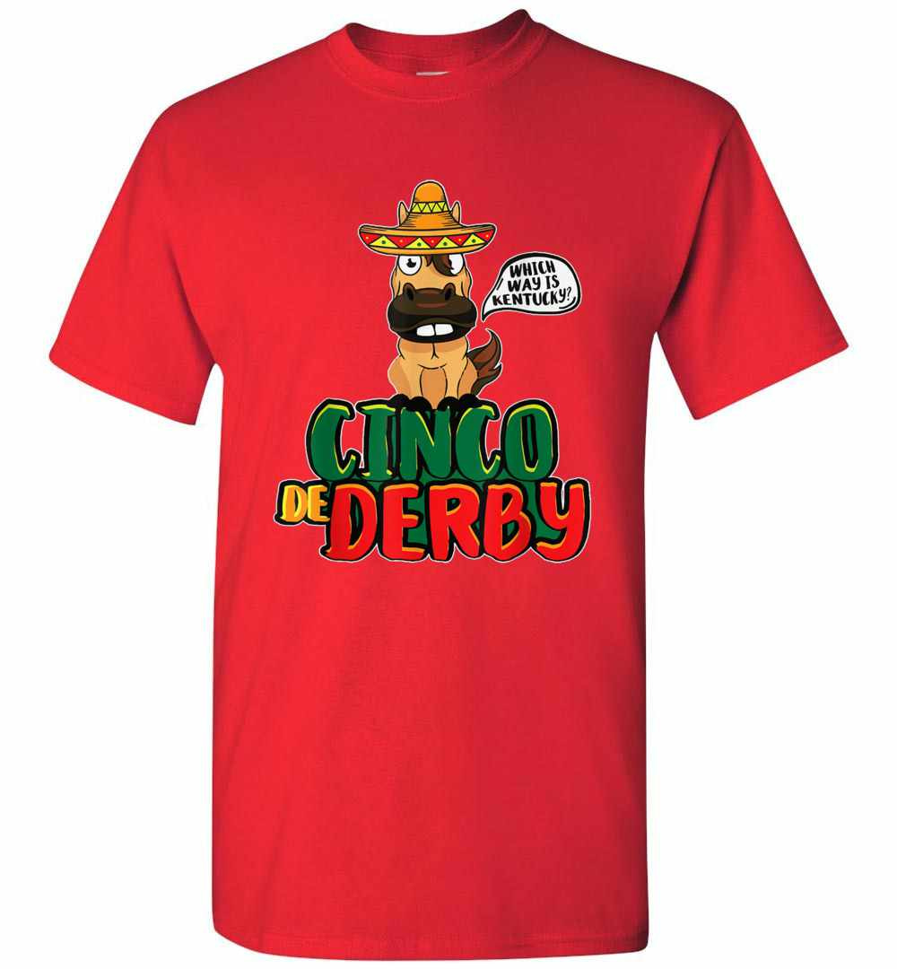 Inktee Store - Derby De Mayo Kentucky Horse Race Sombrero Mexican Men'S T-Shirt Image
