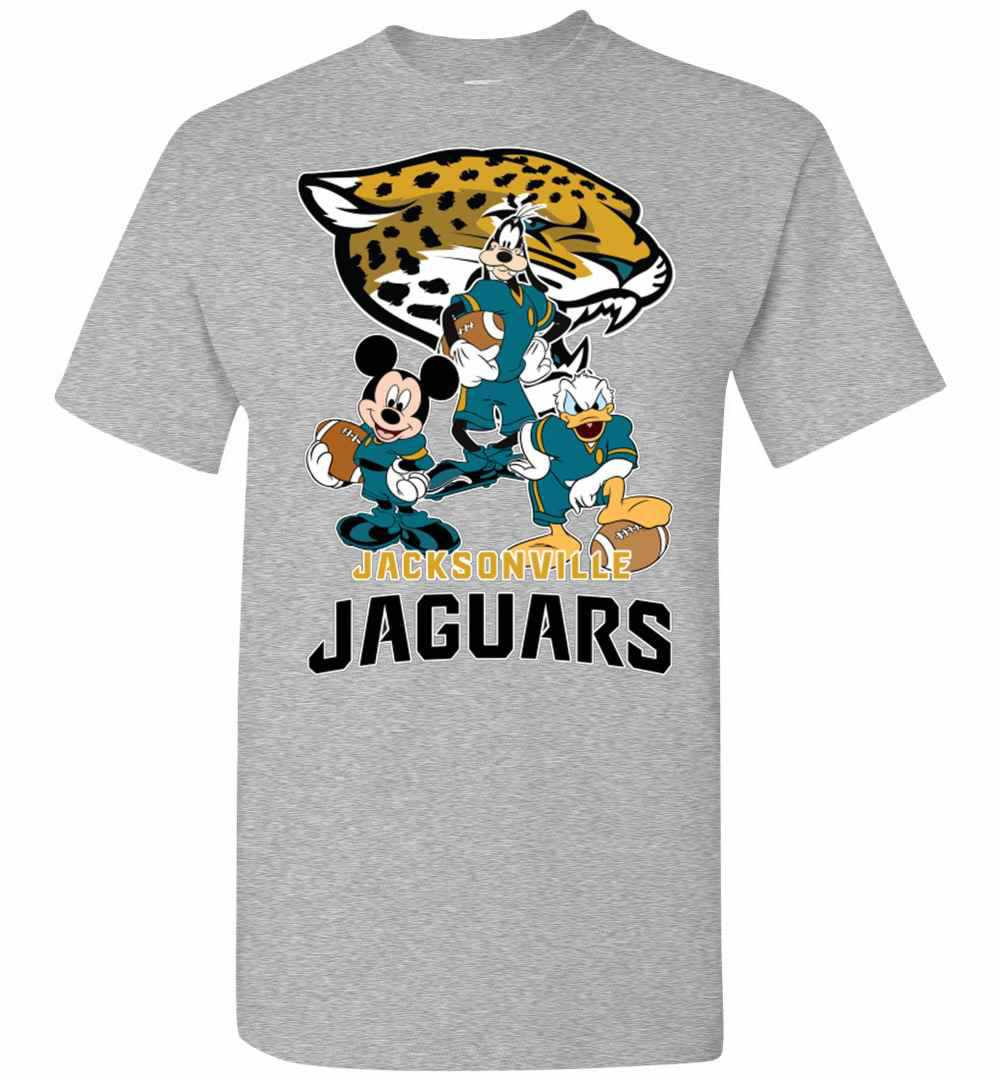 Inktee Store - Mickey Donald Goofy The Three Jacksonville Jaguars Men'S T-Shirt Image