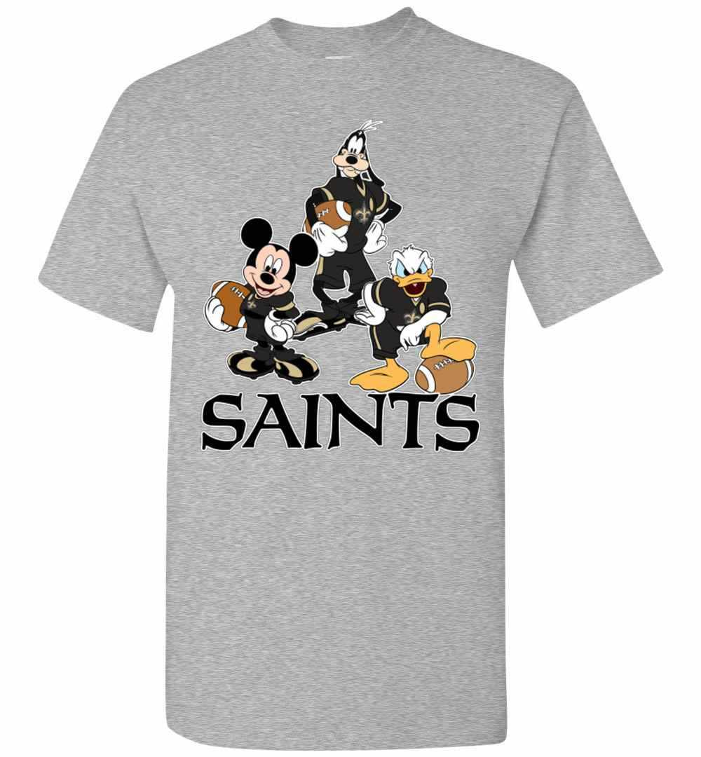 Inktee Store - Mickey Donald Goofy The Three New Orleans Saints Men'S T-Shirt Image