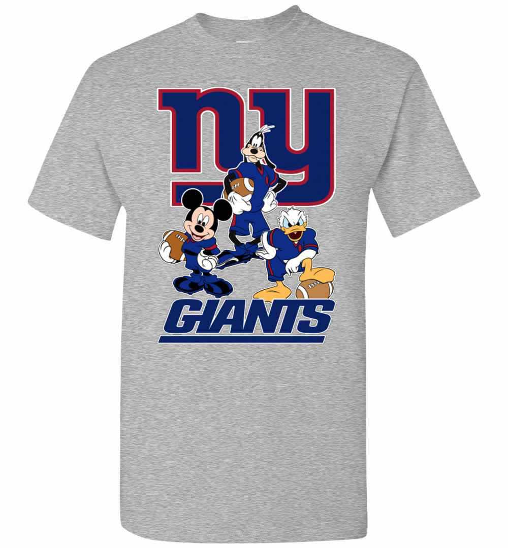 Inktee Store - Mickey Donald Goofy The Three New York Giants Football Men'S T-Shirt Image