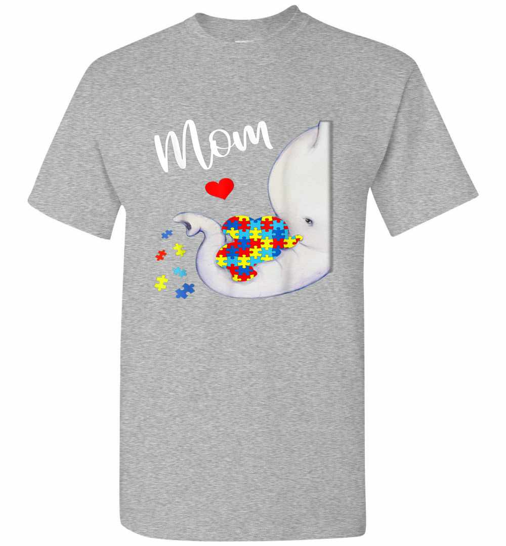 Inktee Store - Autism Awareness Autism Elephant Mom Cute Gifts Men'S T-Shirt Image