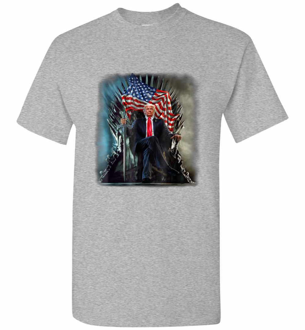 Inktee Store - Tshirt President Donald Trump On United States Throne Men'S T-Shirt Image