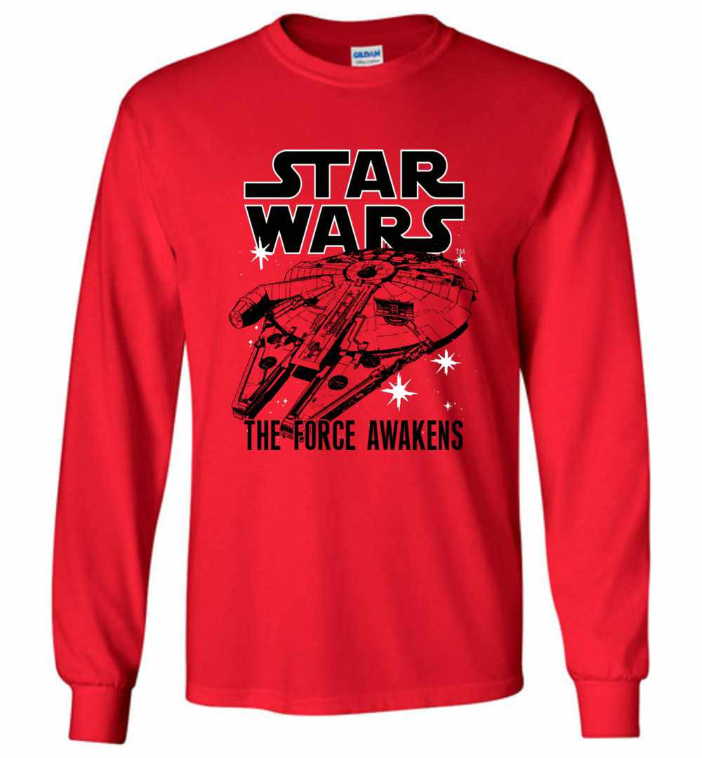 Inktee Store - Star Wars The Millennium Falcon Long Sleeve T-Shirt Image
