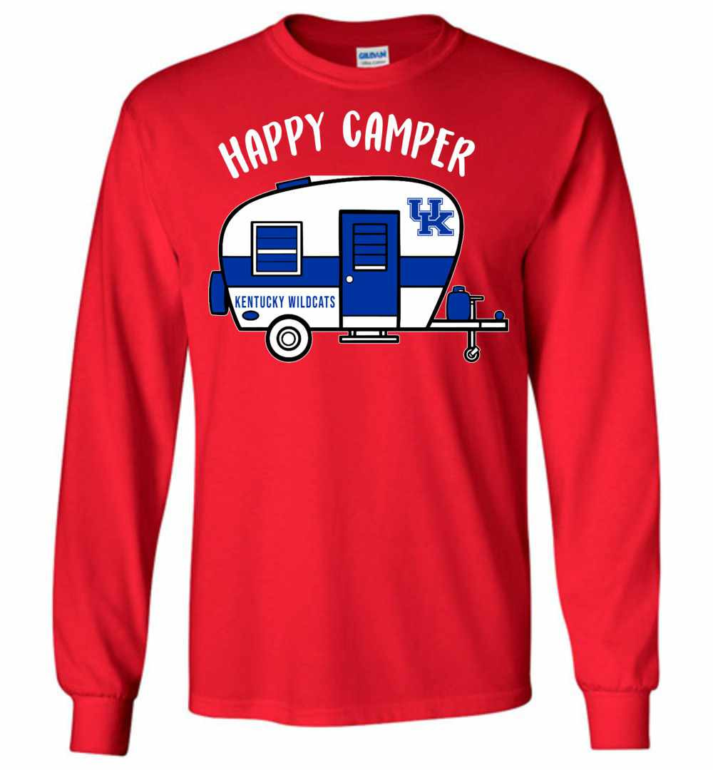 Inktee Store - Kentucky Wildcats Happy Camper Long Sleeve T-Shirt Image