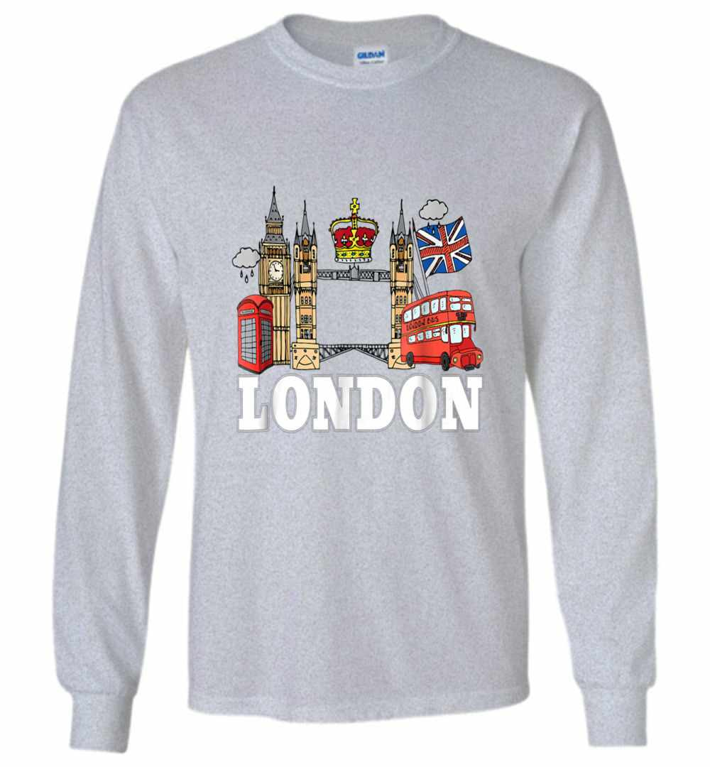 Inktee Store - England London Souvenir Long Sleeve T-Shirt Image