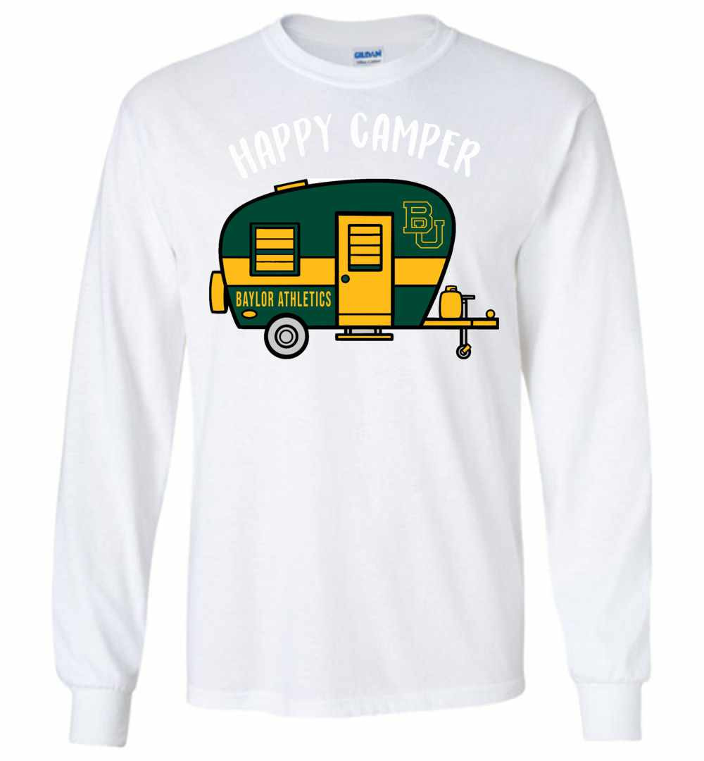 Inktee Store - Baylor Athletics Happy Camper Long Sleeve T-Shirt Image