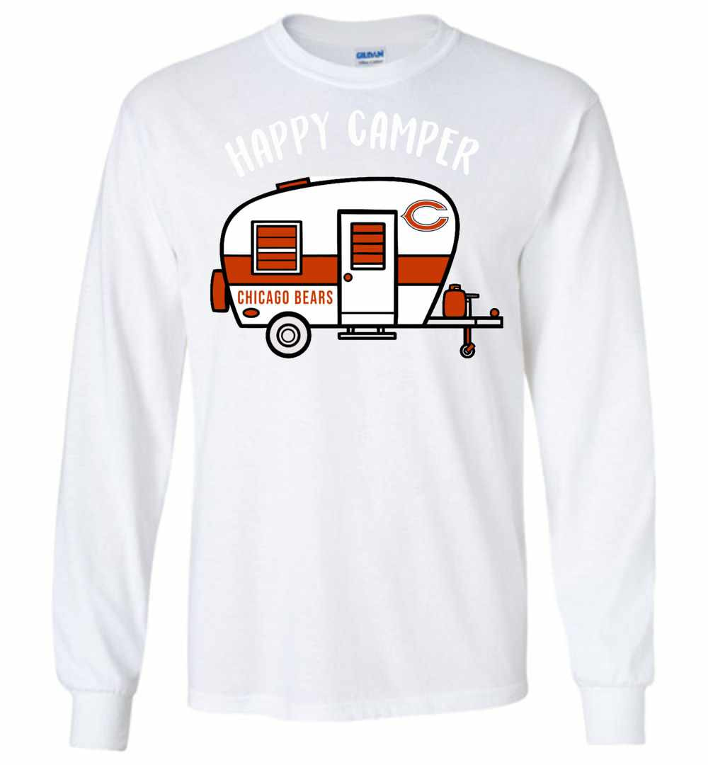 Inktee Store - Chicago Bears Happy Camper Long Sleeve T-Shirt Image
