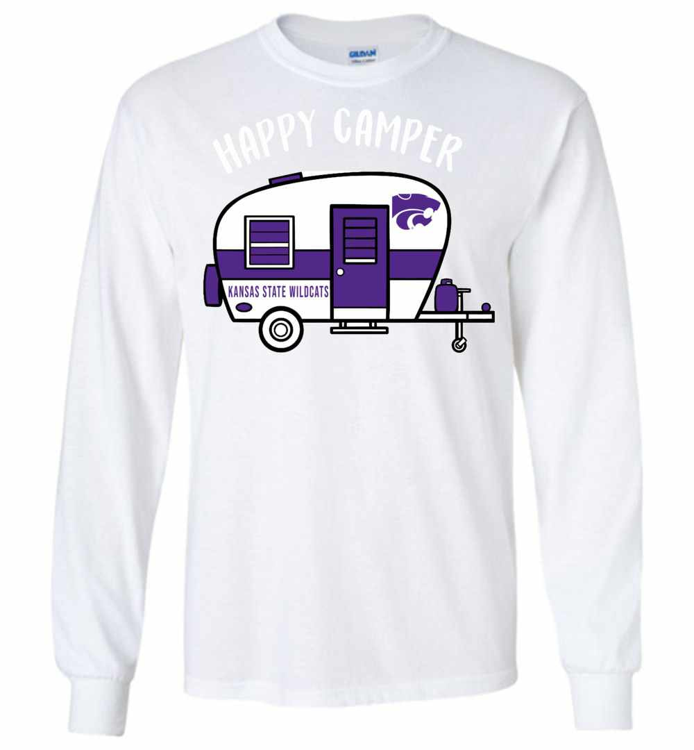 Inktee Store - Kansas State Wildcats Happy Camper Long Sleeve T-Shirt Image