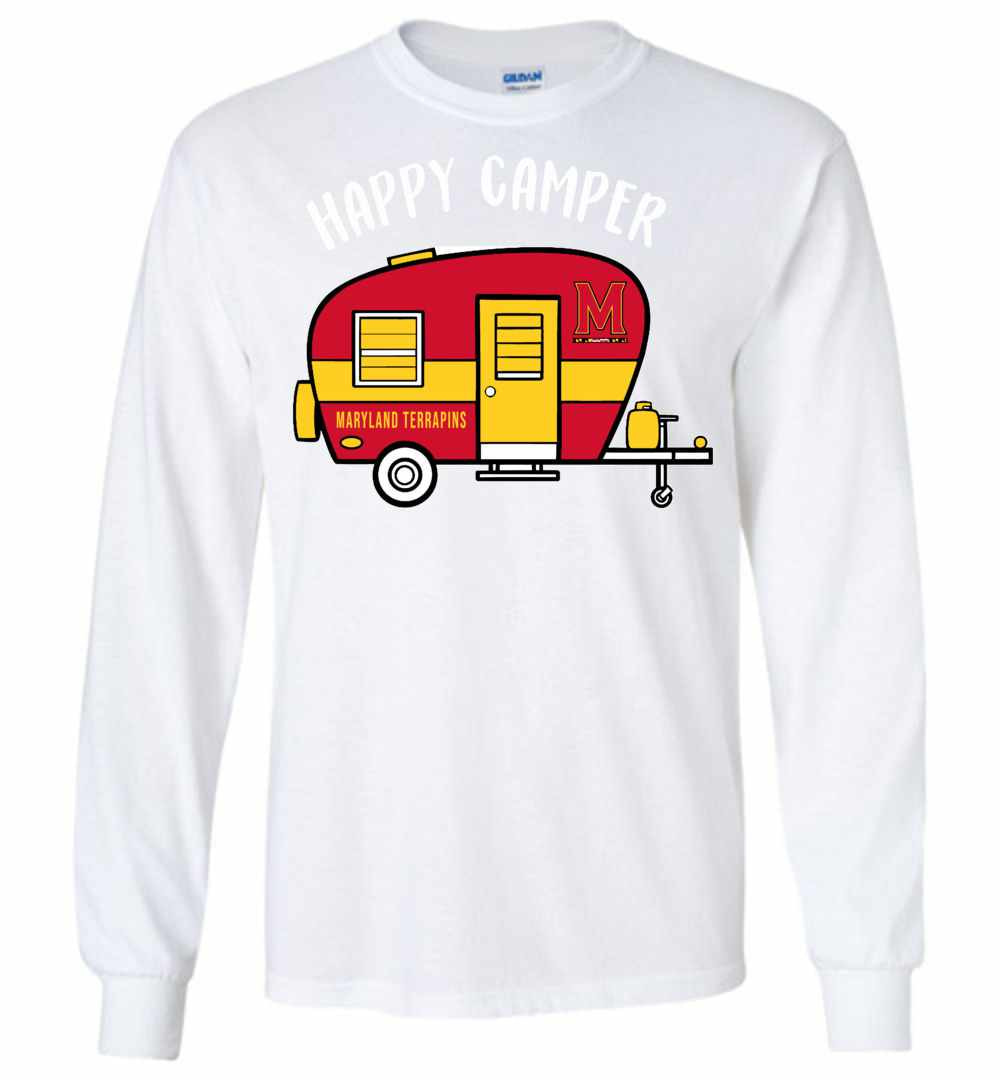 Inktee Store - Maryland Terrapins Happy Camper Long Sleeve T-Shirt Image