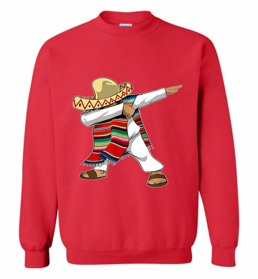 Inktee Store - Mexican Poncho Dabbing Cinco De Mayo Sweatshirt Image