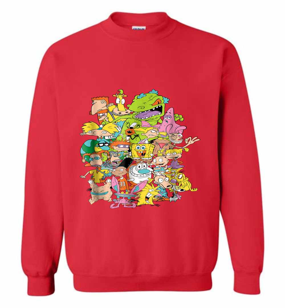 Inktee Store - Nickelodeon Complete Nick 90S Throwback Character Sweatshirt Image