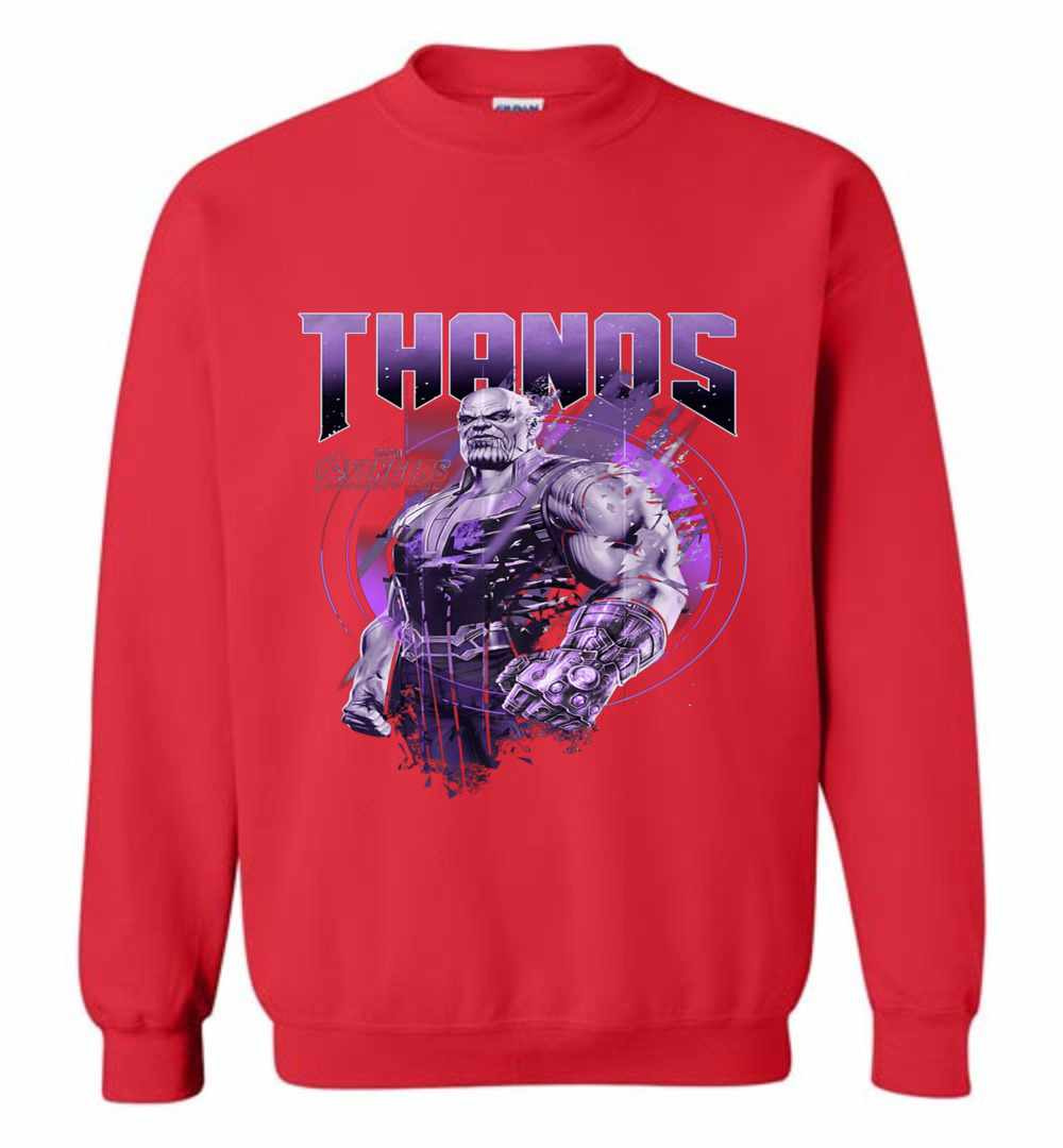 Inktee Store - Marvel Infinity War Thanos Purple Distressed Sweatshirt Image