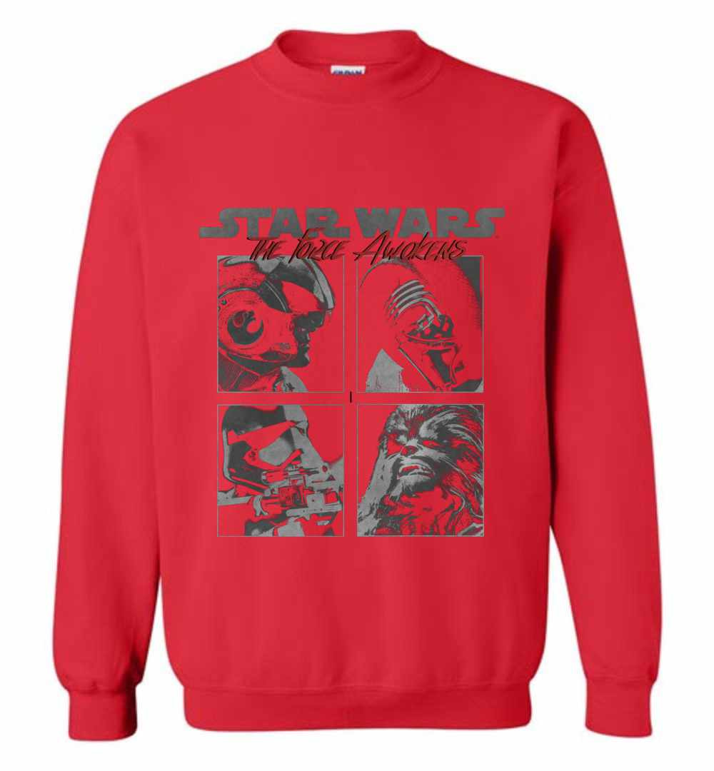 Inktee Store - Star Wars Force Awakened Squared Sweatshirt Image