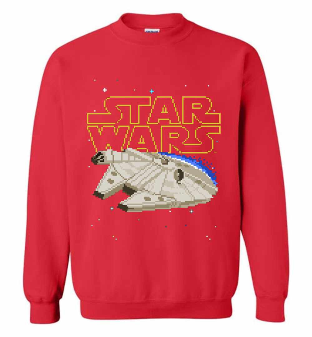 Inktee Store - Star Wars Millenium Falcon Squared Sweatshirt Image