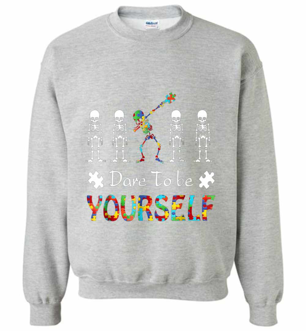Inktee Store - Autism Awareness For Boys Dare To Be Yourself Sweatshirt Image