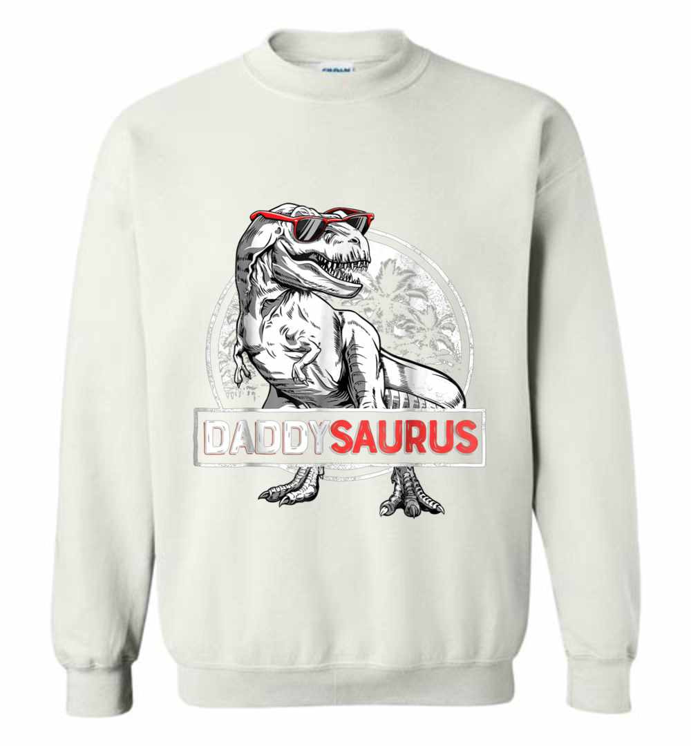Inktee Store - Daddysaurus Fathers Day Gifts T Rex Daddy Saurus Men Sweatshirt Image