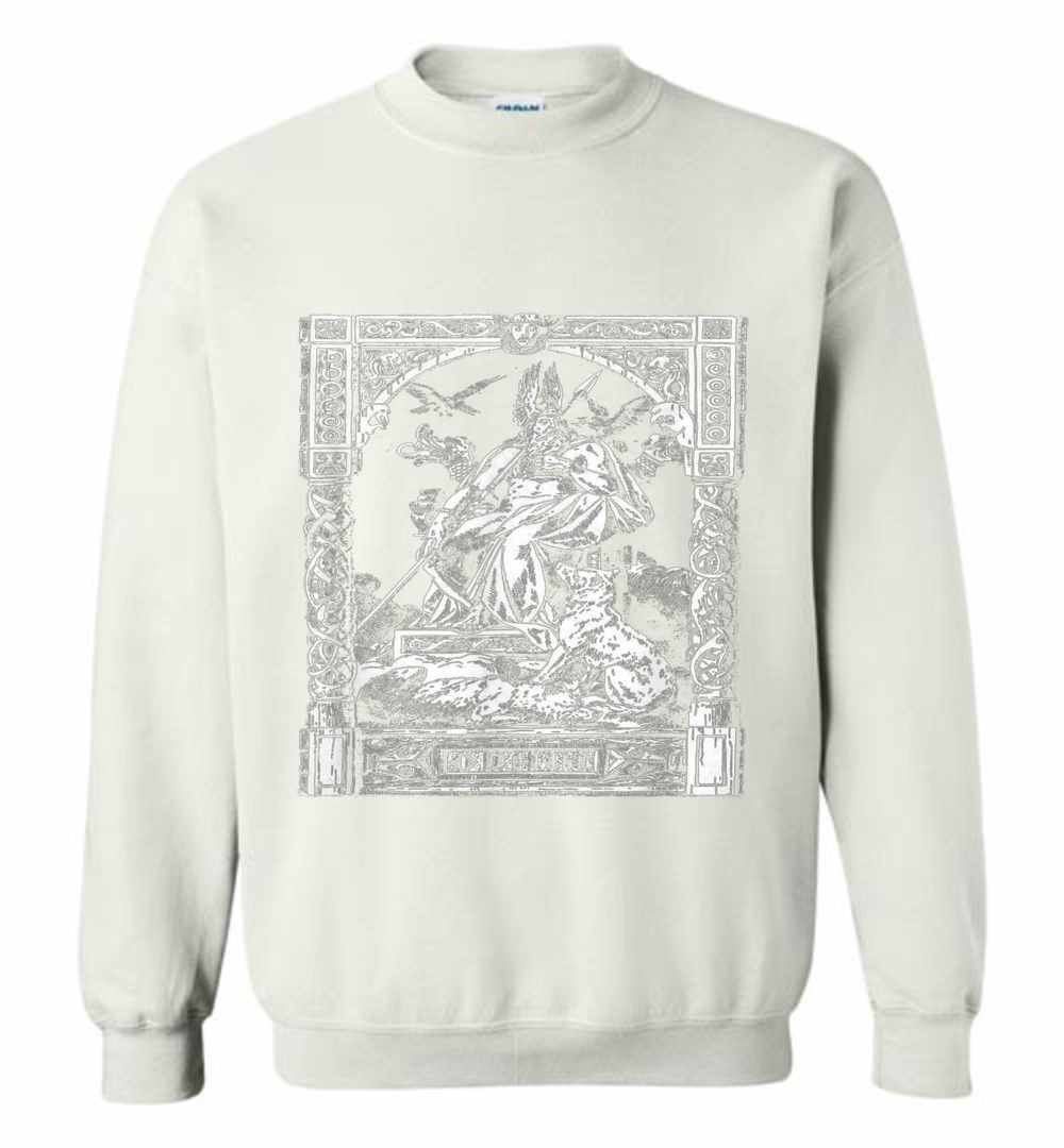 Inktee Store - Odin On His Throne Norse Viking Mythology Allfather 1901 Sweatshirt Image