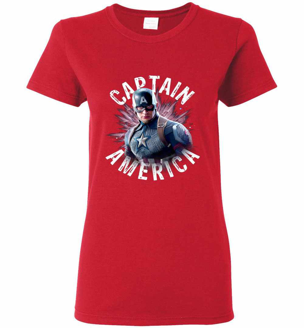 Inktee Store - Avengers Endgame Captain America Space Poster Women'S T-Shirt Image