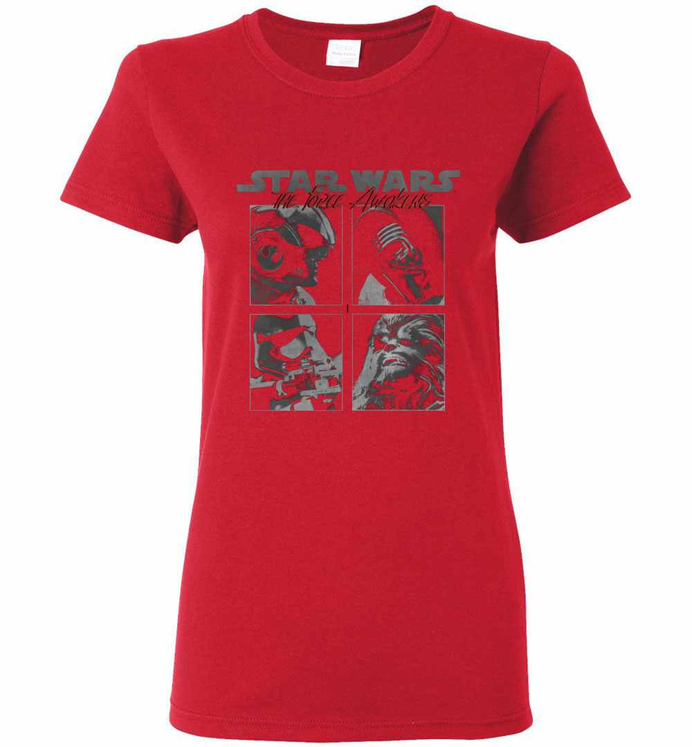 Inktee Store - Star Wars Force Awakened Squared Women'S T-Shirt Image