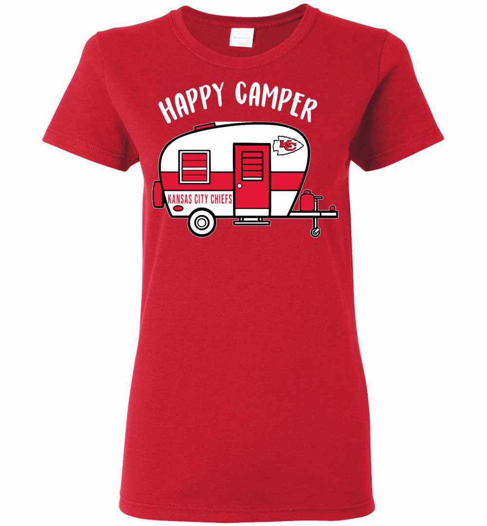 Inktee Store - Kansas City Chiefs Happy Camper Women'S T-Shirt Image