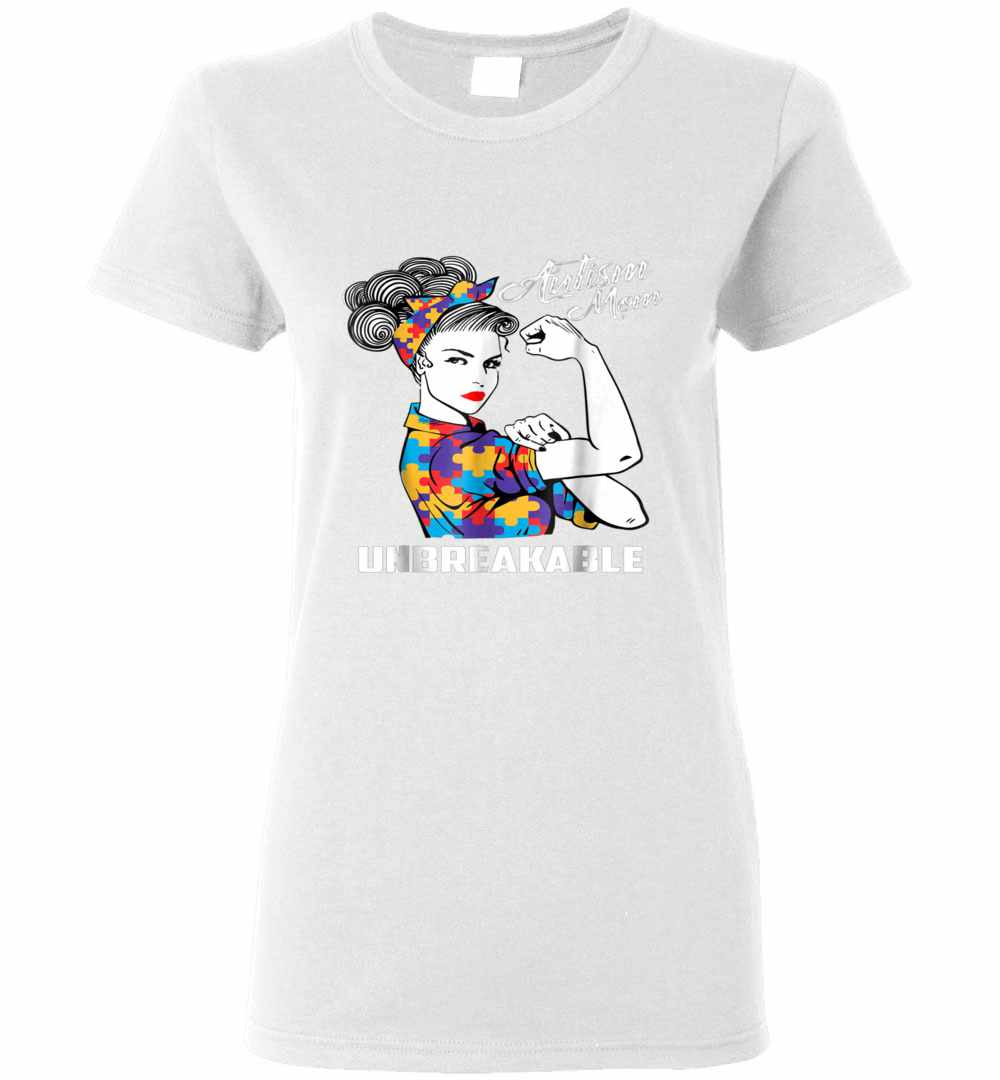 Inktee Store - Autism Mom Unbreakable Autism Awareness Gift Women'S T-Shirt Image