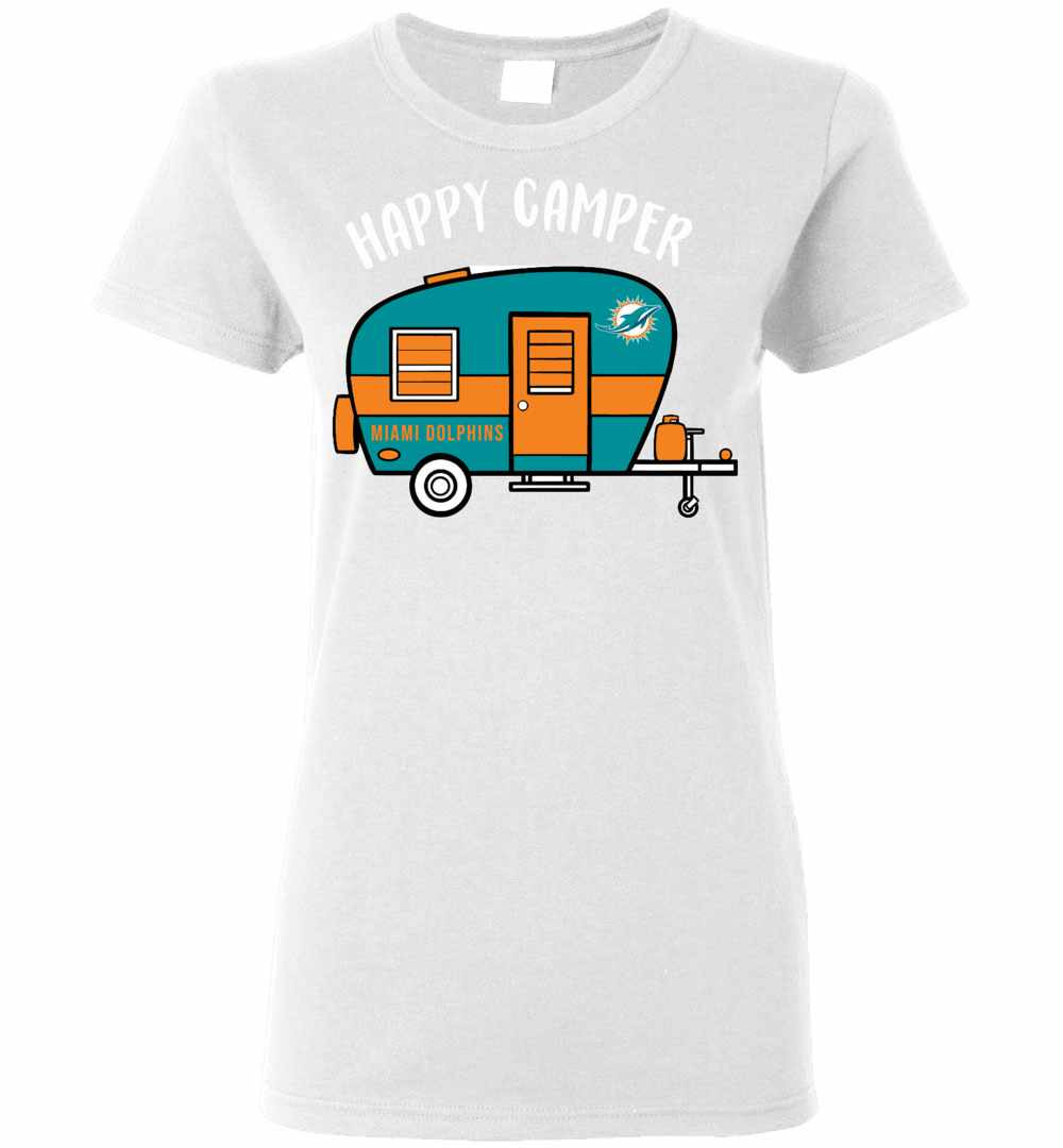 Inktee Store - Miami Dolphins Happy Camper Women'S T-Shirt Image