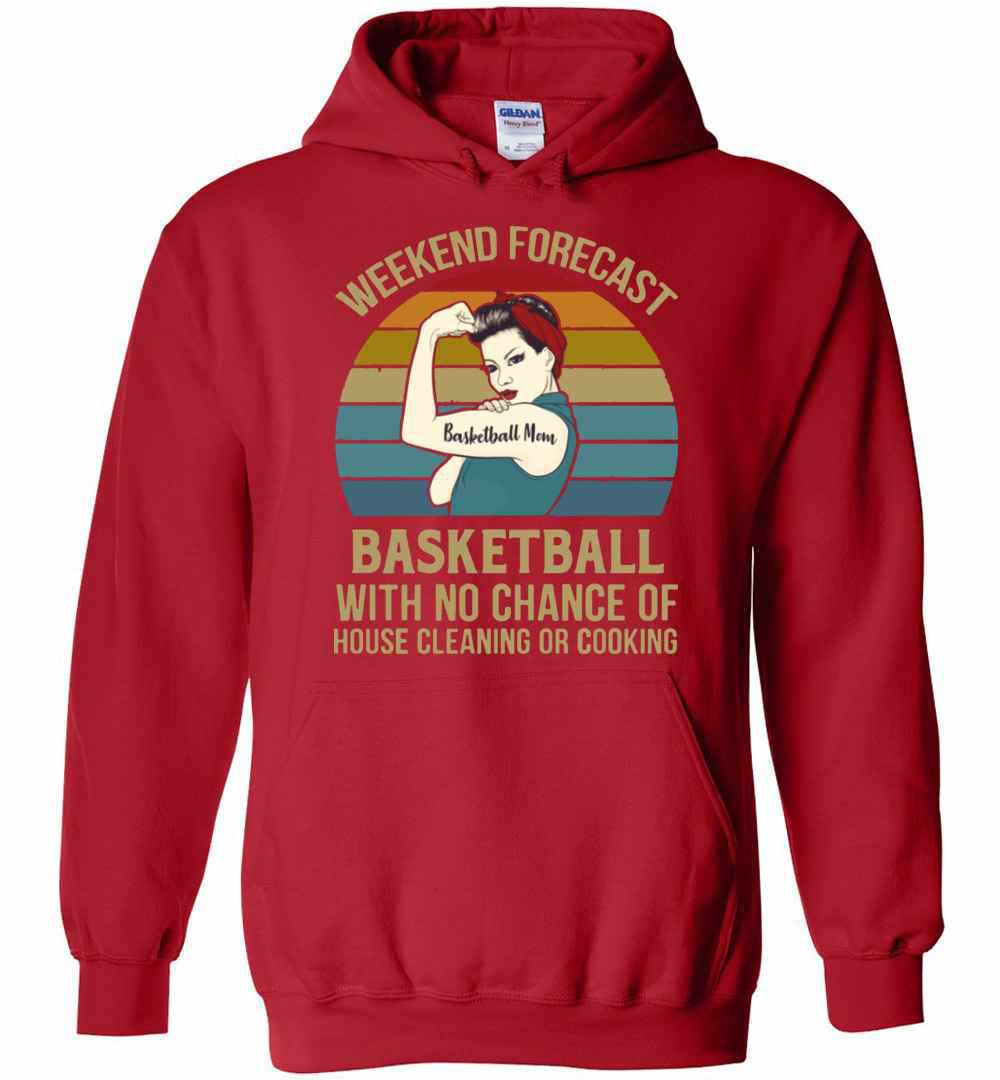 Inktee Store - Basketball Mom Weekend Forecast With No Change Vintage Hoodies Image