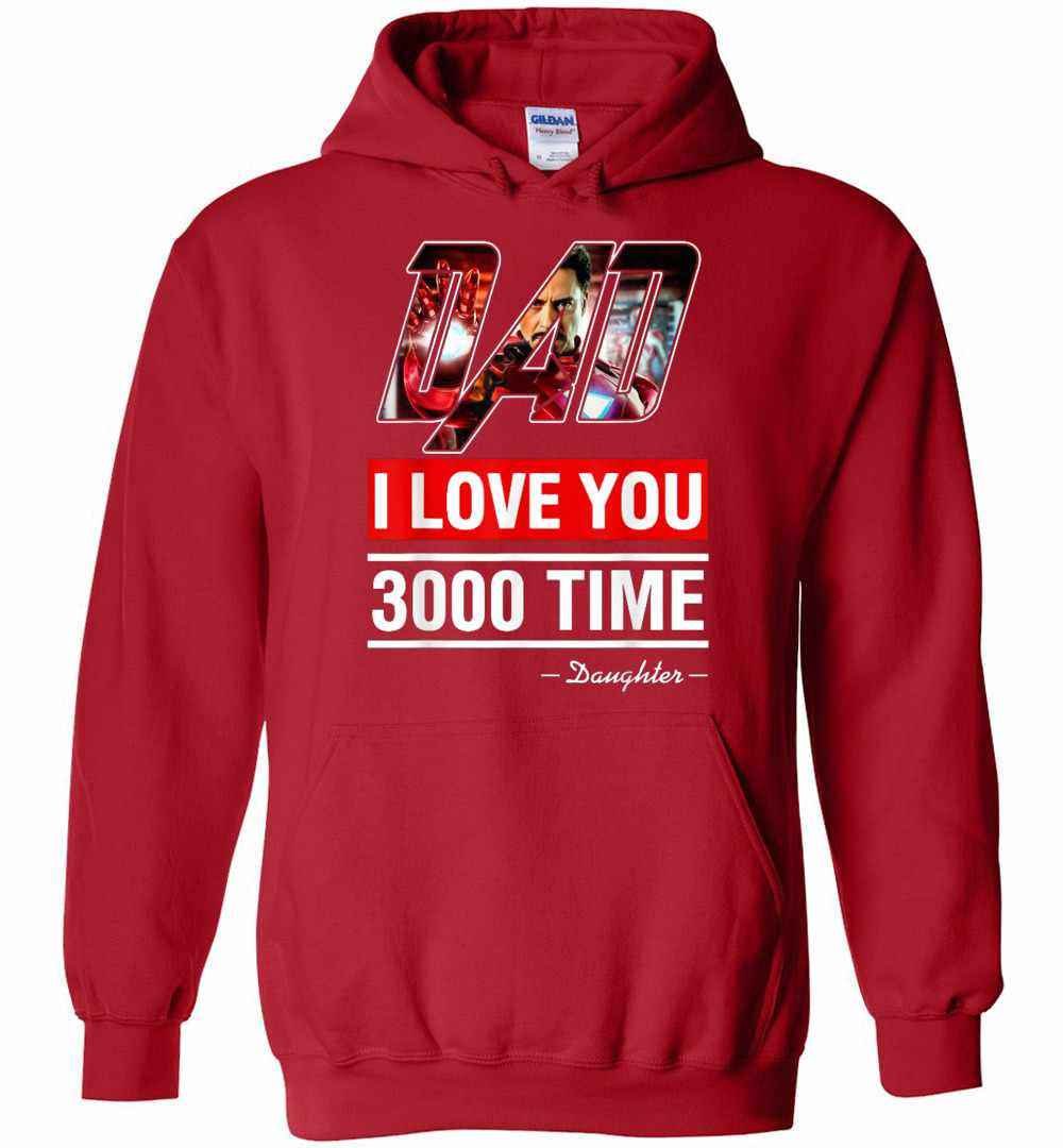 Inktee Store - I Love You 3000 - Avengers Iron Man Dad Hoodies Image
