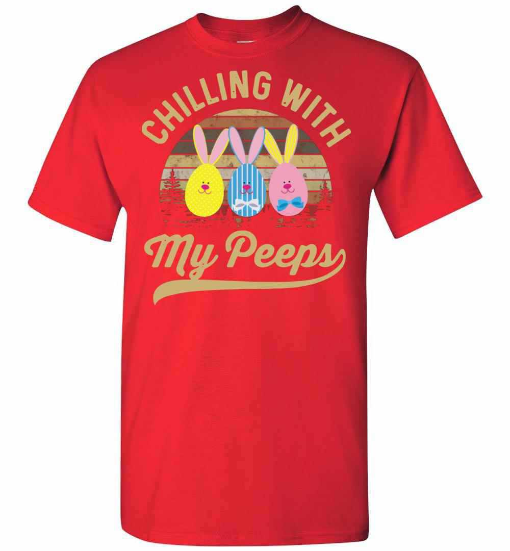 Inktee Store - Chilling With My Peeps Cute Funny Easter Men'S T-Shirt Image