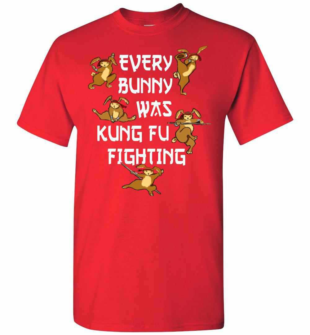 Inktee Store - Every Bunny Was Kung Fu Fighting Funny Easter'S Day Men'S T-Shirt Image