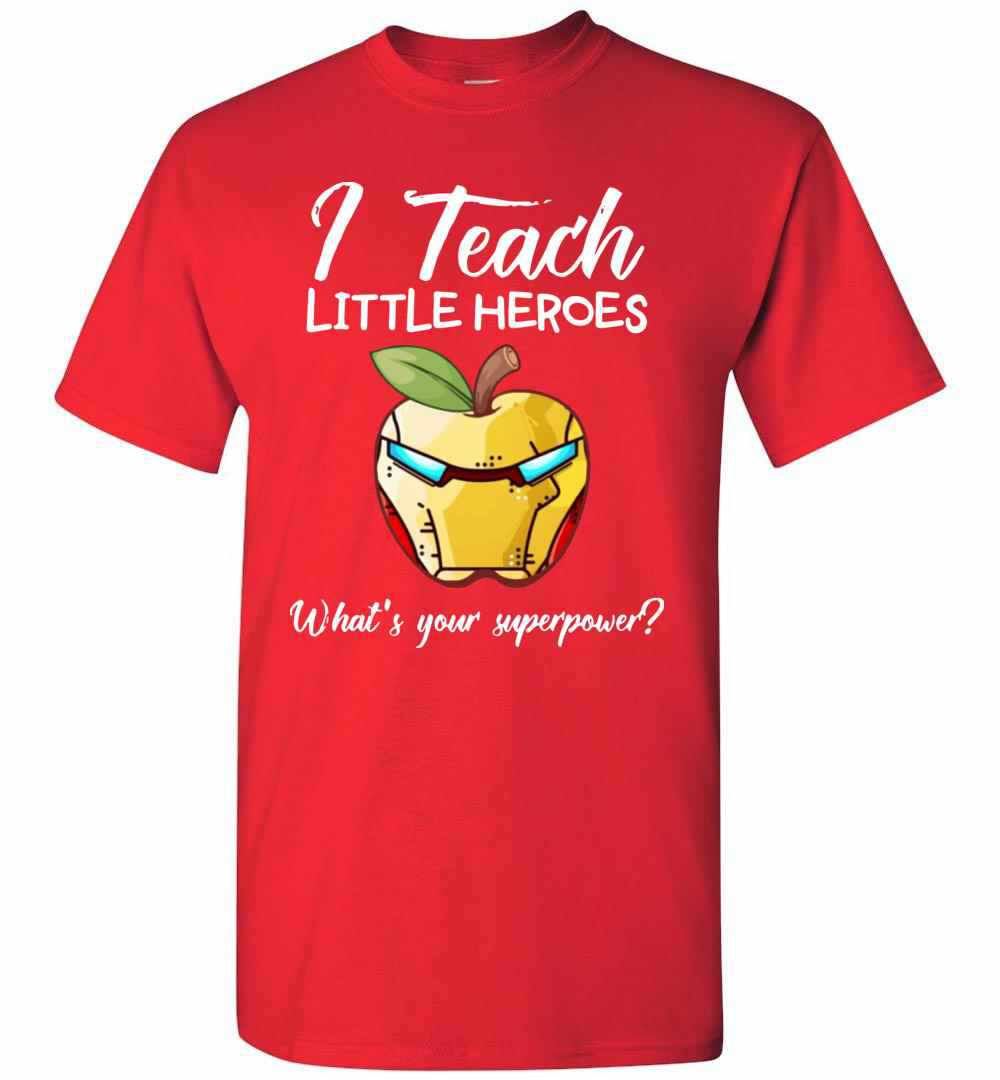 Inktee Store - I Teach Little Heroes Iron Man Men'S T-Shirt Image