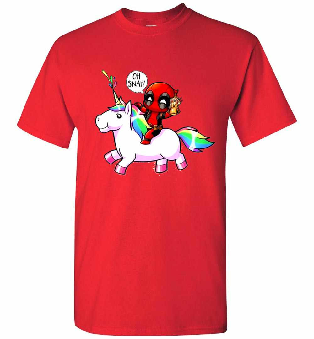 Inktee Store - Deadpool And Unicorn Oh Snap Men'S T-Shirt Image